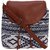 Suprino Beautiful printed Cotton canvas with PU Flap Sling bag for Girls and women's ( blue colour)