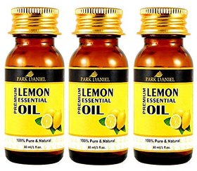 Park Daniel Pure and Natural Lemon Essential oil Combo pack of 3 Bottles of 30 ml(90 ml)