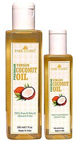 Park Daniel Virgin Coconut Oil - Pure and Natural Combo pack of 2(200 ml and 100 ml) bottles (300 ml)