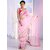 Fabwomen Pink Net Floral Saree With Blouse