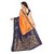 Fabwomen Orange Bhagalpuri Silk Floral Saree With Blouse