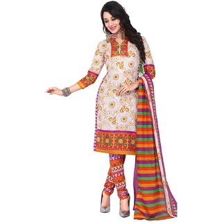 Buy Sahari Designs Multicolor Cotton Printed Salwar Suit Material ...