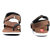 Drake Men's Brown and Black Velcro Sandal