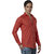 Lisova Tomato Red Mens Slub Cotton Plain Casual Slim Fit Shirt