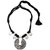 The Jewelbox Coin Tibetan Tribal Cotton Rhodium Plated German Silver Black Brass Necklace For Women