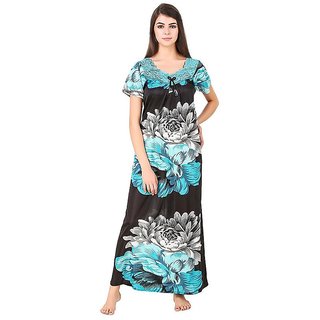 Buy Aloof Women Satin Nighty Floral Print Online @ ₹329 from ShopClues