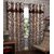 Attractivehomes Suprimo 4V Brown Polyster Printed 2 Door Curtains