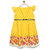 Bella Moda Girls Yellow Printed Fit & Flare Dress