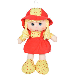                       Ultra Cute Hugging Baby Doll Soft Toy Polka Yellow 14 inches                                              