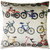 Lushomes Kids Bicycles Digital Printed Cushion Cover with top white invisible zipper (16 x 16, Single Pc)