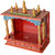 Akhani Handicrafts Multicolor Wooden Hand Painted Mandir With 2 Drawer