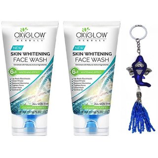 Oxyglow Skin Whitening Face Wash 2 x 150ml (Pack of 2) + Free Stylos Ganesh Key Chain Worth Rs. 199