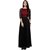 Aroma Lifestyle Red and Black Crepe A-line Dress