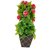 Adaspo Artificial Green Plants With Flowers ( Red , 32X17X17 CM ) (Red)