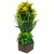 Adaspo Artificial Green Grass Plant With Flowers ( 30X10X10 CM ) (Yellow)