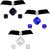 Asmitta Artistically Black Lace Gold Plated Collar Style Set Of 3 Necklace Set For Women