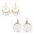 Asmitta Pretty Solitaire Round Shape Gold Plated Combo Of 2 Earring For Women