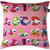 Lushomes Kids Alphabets 2 Digital Printed Cushion Cover with top white invisible zipper (16 x 16, Single Pc)