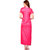 Boosah Women's Pink Satin Solid  Nighty &  Robe