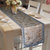 Lushomes Warm Silver Jacquard Runner with High Quality Polyester Border
