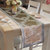 Lushomes Warm Silver Pattern 1  Jacquard Table Runner with High Quality Polyester Border (Size: 16