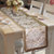 Lushomes Silver Pattern 2 Jacquard Table Runner with High Quality Polyester Border (Size: 16