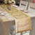 Lushomes Gold Pattern 2 Jacquard Table Runner with High Quality Polyester Border (Size: 16