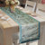 Lushomes Blue Pattern 4 Jacquard Table Runner with High Quality Polyester Border (Size 16x72), single piece