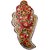 Marble Decorative RedGreen Chopra In Shape Of Ganesh