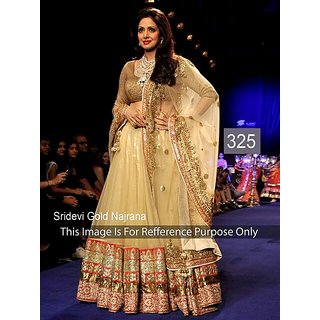 Sridevi Golden Colour Designer Lehenga Choli