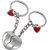 Faynci Love Heart Shape Couple Keychain Set High Quality Metal