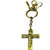 Faynci Lovers Antique Metal Bronze Plated God Jesus Christ Cross Key Chain for Gifting