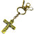 Faynci Lovers Antique Metal Bronze Plated God Jesus Christ Cross Key Chain for Gifting