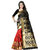 Ajira Black & Red Art Silk Self Design Saree With Blouse