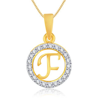 Buy Vidhi Jewels Gold Plated Stylish F Alphabet Alloy Brass Pendant For Men Women Vap132g Online 299 From Shopclues