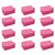 Fashion Bizz Pink Saree Cover Set Of 12 Pcs In Non Woven Material