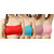 Hothy Non-Padded Strapless Tube Bra (Red,Cyan,Peach,Pink)
