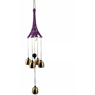 Discount4product Wind Chimes Metal Eiffel Tower  Metal Bells Gift Christmas Diwali Arts  Crafts