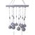 Discount4product Silver 10bell Wooden And Metal Wind Chime For Positive Energy