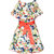 Naughty Ninos Girls Floral Printed Cold Shoulder Dress