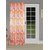 Lushomes Uber Premium 3D Printed Light Orange Based Abstract 2 Door Curtains (Single Pc, Size 54 x 90 inch, 8 metal eyelets)