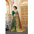 London Beauty Women's Polycotton Star Green Red banarasi silk sarees