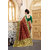 London Beauty Women's Polycotton Star Green Red banarasi silk sarees