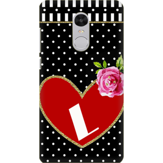 Buy Printed Designer Back Cover For Redmi Note 5 Red Heart Polka Dots Letter Alphabet L Design Online 249 From Shopclues