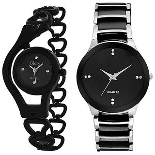 Buy Varni Retail Black Chain Women And Silver IIK Men Couple Combo