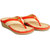 Dr.Scholls Women's Cream Orange Leather House and Daily Wear Wedge Slippers