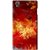 Snooky Printed Flamy Fire Mobile Back Cover For Lava Iris 800 - Red