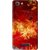 Snooky Printed Flamy Fire Mobile Back Cover For Micromax Canvas Unite 3 - Red