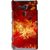 Snooky Printed Flamy Fire Mobile Back Cover For Sony Xperia SP - Red