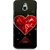 Snooky Printed Diamond Heart Mobile Back Cover For Infocus M2 - Red